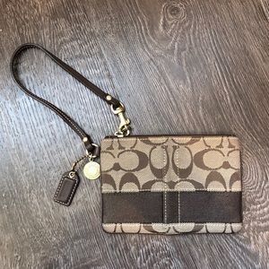 Coach Monogram Wristlet